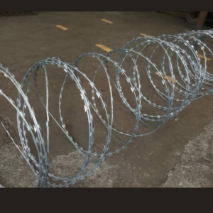 Double Galvanized 450mm Silver Razor Wire 8m per roll for tough, rust-resistant security. Ideal for electric fences and walls Price Ksh 1,700